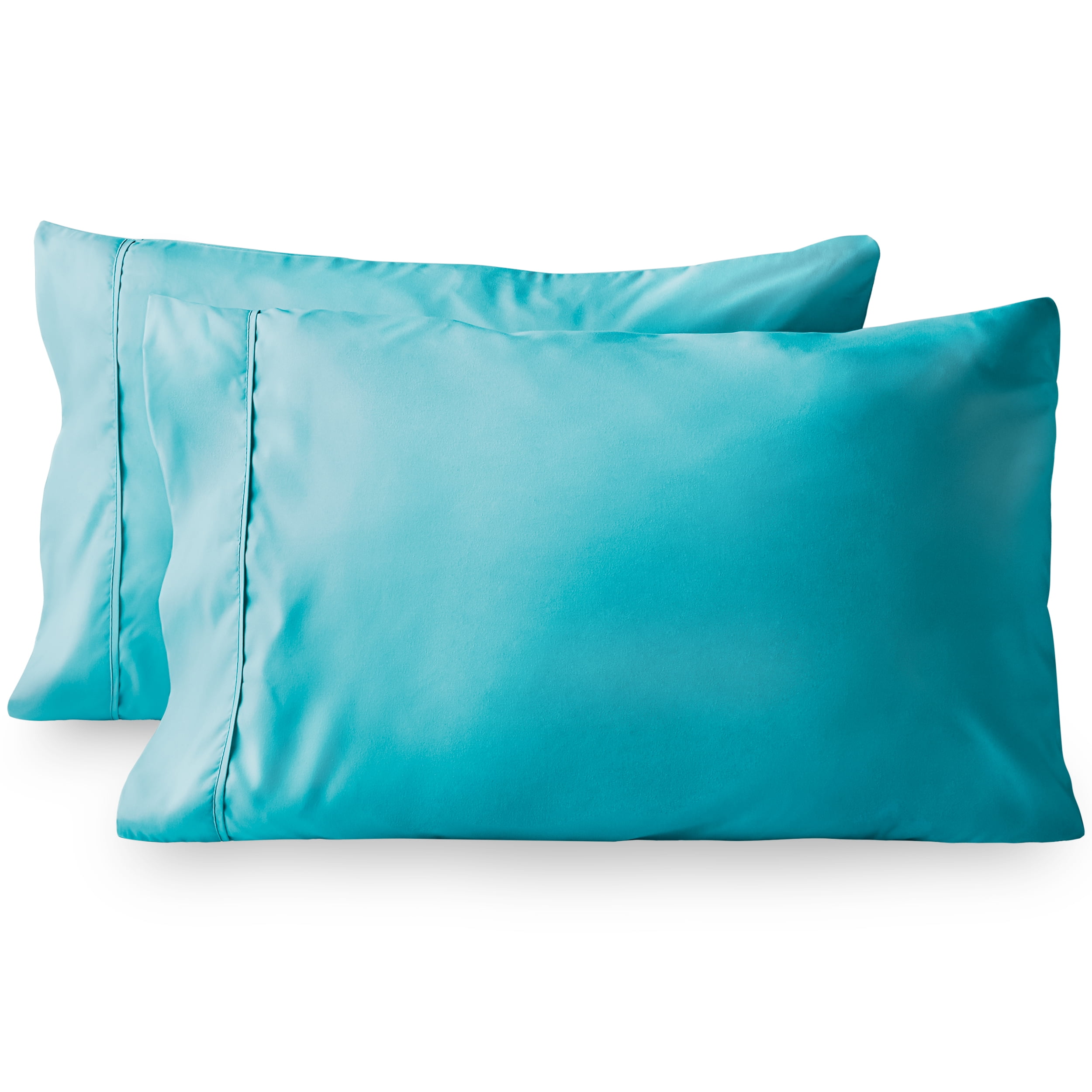 Bare Home Aqua Microfiber Pillowcase Set, Hypoallergenic, King Set of 2