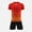 Red, variant on Amidoa Boys 2 Piece Outfits Summer Clothes T-Shirts Cute Short Sleeve and Elastic Waist Casual Shorts Kids Clothing Se Dark Blue Size 8