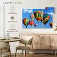 thumbnail image 5 of Elephant Stock Rainbow Hot Air Balloons Wall Art - Horizontal Multi Panel Canvas - Living Room Wall Decor - Transportation Multi Panel - Blue And Red Decor - 33" x 20", 5 of 8