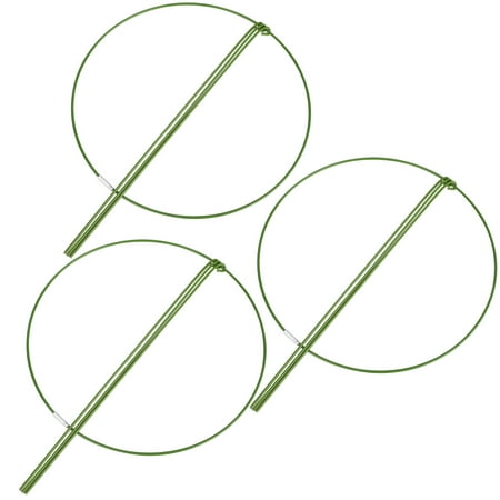 YIDEDE 3 Pcs Plant Support Climbing Shelf Flower Potted Plastic Rose Iron Sturdy And Strong Plants Green Peony Tomato Stand