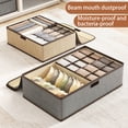 thumbnail image 3 of 3-in-1 Drawer Divider Storage Box with Lid,17 Compartment Removable Divided Plastic Storage Bin with Lid, Storage Organizer for Scarves Ties Bras, Clear Dresser Drawer Organizers, 3 of 8