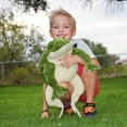 "MorisMos Large 22"" Realistic Green Frog Plush Stuffed Animal Toy