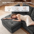 thumbnail image 3 of LazySunsets 112" Oversized Modular Sectional L Shaped Sofa, Wide & Deep Seat Boneless Cloud Couch With Multi-Purpose Round Pillow, No Assembly (Gray), 3 of 6