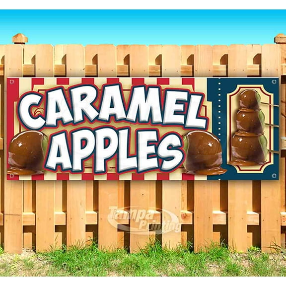 Caramel Apples 13 oz Vinyl Banner With Metal Grommets