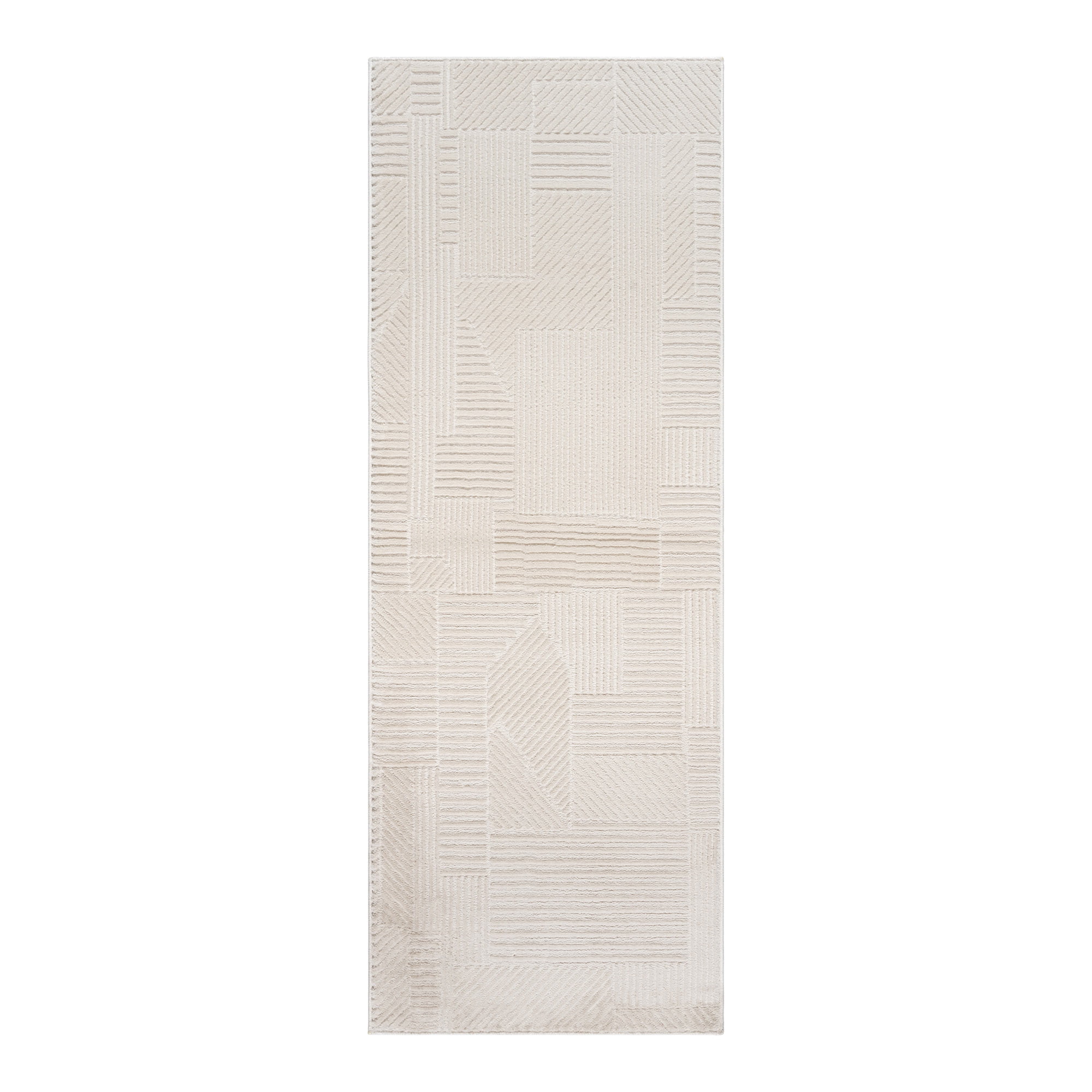 Arlo Dearra Modern Geometric Cream Area Rug, 2x6