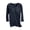 Dark Blue, variant on Women's Long Sleeve Tops Relaxed Fit Comfortable & Breathable Cropped with Cross Front Detail for Casual Daily Wear in Gray, Black, White, Light Blue, Dark Blue, Brown, Red, Green