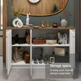 thumbnail image 4 of Madesa Entryway Storage Cabinet with 3 Doors – Wooden Cabinet Unit for Hallway, Living Room, or Foyer Ideal for Organizing Decor, Keys, and Everyday Essentials – White, 4 of 6