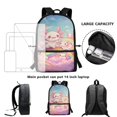 thumbnail image 6 of Uourmeti Rainbow Salamander Pattern Smooth Zipper Bookbag, 17 Inch Durable Polyester Travel Backpack High Quality School Backpack for Adults, 6 of 6