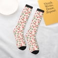 thumbnail image 6 of Bingfone Compression Socks for Women and Men Long Socks for Running Athletic Cycling Nurse-Strawberry And Flowers, 6 of 8