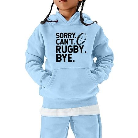

JHLZHS Streetwear Hoodies Football Fans Toddler Sports Gift Sweatshirt Vintage Rugby Player Sports Retro Kids Boys Girls Rugby Pullover Hoodie Navy Blue Sweater Plain Hoodie