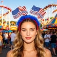 thumbnail image 3 of ZhangC 4th of July Patriotic Headband, Independent Day Red White and Blue Headband Decoration, 250th Anniversary Patriotic Accessories, Gifts for Women, 3 of 6