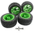 thumbnail image 4 of Green 4Pcs Upgrade 110Mm Wheels Tiresparts For 12428/12428- 1/12 Rc Car, 4 of 8