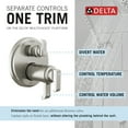 thumbnail image 2 of Delta T27t889 Tetra 17T Series Thermostatic Valve Trim - Lumicoat Chrome, 2 of 2