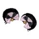 thumbnail image 5 of 2 horquillas de peluche con orejas de oso para el pelo, para fiestas, disfraces rosa y negro, 5 of 9