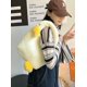 thumbnail image 3 of Lindos bolsos de mano de ganso blanco para mujer, modernos bolsos de felpa informales, sencillos y portátiles, para otoño e invierno, para adolescentes, 3 of 5