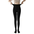 thumbnail image 6 of 2PCS Autumn And Winter Black Warm Fleece Lean Leg Pressure Leggings Pantyhose, 6 of 7