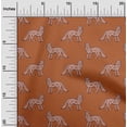 thumbnail image 1 of oneOone Cotton Silk Fabric Fox Block Print Sewing Fabric BTY 42 Inch Wide, 1 of 4