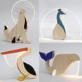 thumbnail image 3 of Wooden LED Decorative Light Animal Acrylic Night Light for Home Room Decoration, 3 of 8