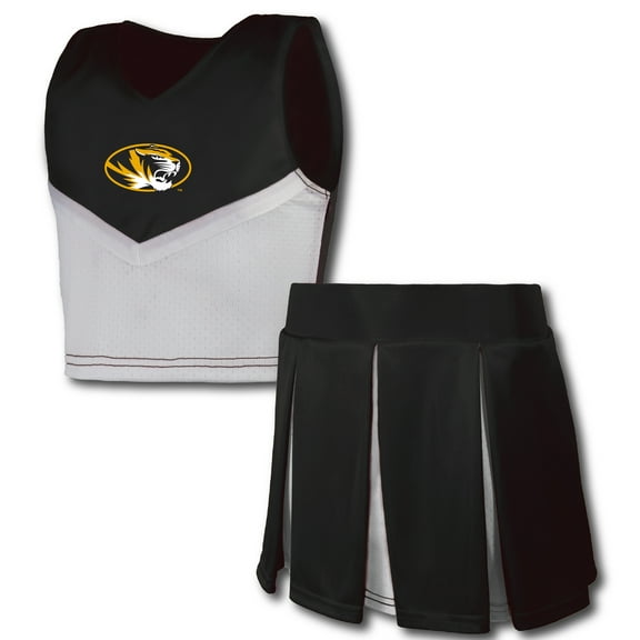 Girls Youth Garb Black Missouri Tigers Cheerleader Top & Skirt Set