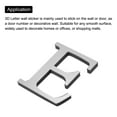 thumbnail image 4 of Uxcell 3D Acrílico Letras Espejo Calcomanías de Pared Letra E Autoadhesiva Señal de Letra para Decoración del Hogar Tono Plateado, 4 of 7