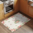thumbnail image 2 of Entryway Rug 2'x3', Pink Floral Easter Small Rug for Kitchen Bathroom Door Mat Indoor Entrance, Spring Flowers Elegant Pastoral Non-Slip Area Rugs Floor Mats Carpet Front Door Rugs, 2 of 8