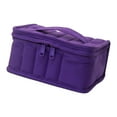 thumbnail image 1 of Estuche para aceites esenciales, bolsa para esmalte de uñas, organizador de botellas de perfume, resistente al agua. Púrpura, 1 of 9