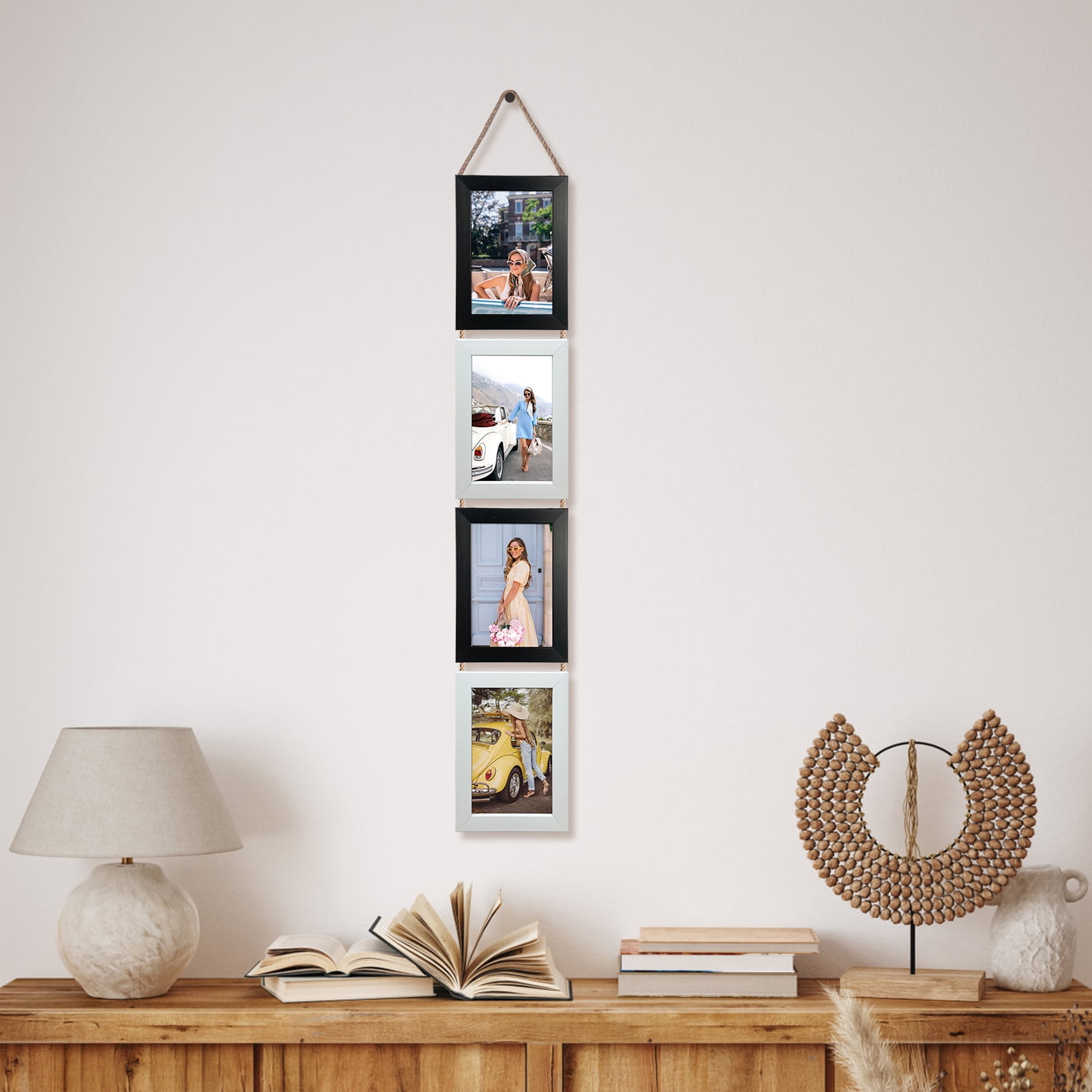 2x 4x6 Picture Frame for Art Black Photo Frames Wall Hanging
