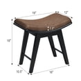 thumbnail image 2 of Modern Dressing Makeup Stool with Concave Seat Rubberwood Legs, 2 of 7