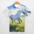 thumbnail image 3 of Strong Horse Men Zipper T-shirt Summer Casual Short Sleeve T-shirt Top, 3 of 7