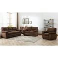 thumbnail image 4 of AC Pacific Contemporary 3-Piece Brown Upholstered Living Room Set, 4 of 8