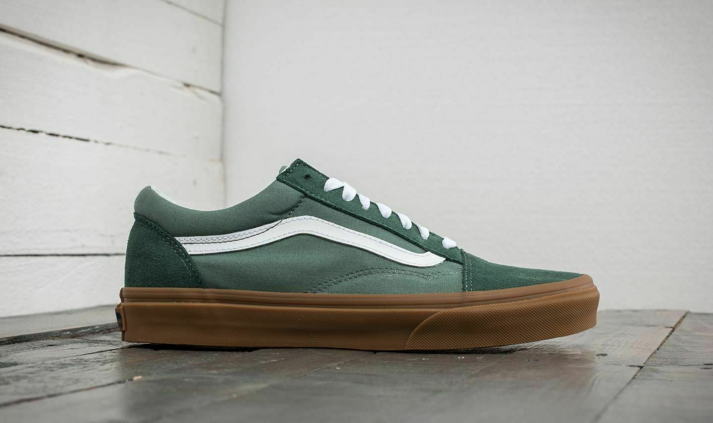 Vans Old Green/Gum Men's Classic Skate Shoes Size 6.5 Walmart.com