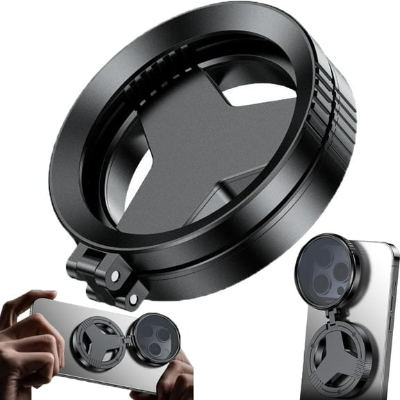 2-in-1 Magnetic CPL & Star Filter Lens, 52mm Phone Lens Filter Adapter Mount, Universal Double-Sided Retractable Polarizer Filters Ring, HD Multi-Coated Photography Lenss Filters