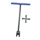 thumbnail image 2 of Llave para medidor de agua de 4 vías, llave de uso general, mango en T para jardín, para desagüe subterráneo 12 pulgadas azul, 2 of 8