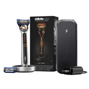 Gillette Heated Razor for Men, Deluxe Travel Shave Kit by GilletteLabs, 1 Handle, 2 Blade Refills, Charging Dock, Case Heated Razor Travel Kit