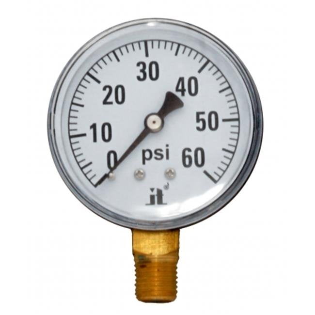 NEW Pressure Gauge WOG air compressor hydraulic 2" face  0-600 lower mnt 1/4"npt 