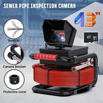 Sewer Camera,4.3" 30M Pipe Inspection Camera with 16G DVR IP68 Waterproof Borescope w/LED Lights,Industrial Drain Endoscope for Home Wall Duct Drain Pipe Plumbing
