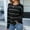 Black, variant on Striped Sweater Sevevn Women's Comfortable Spring/Fall Stripe Printing Long Sleeve Round Neck Sweater Top