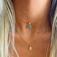 thumbnail image 4 of Turandoss 14K Gold Plated Charm Evil Eye Blue Eyes Amulet Layered Pendant Choker Necklace for Women Boho Spiritual Turkish Blue Lucky Protection Jewelry Delicate Evil Eye Birthday Gift for Women, 4 of 8