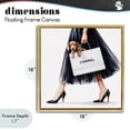 thumbnail image 4 of Stupell Industries Traditional Elegant Dog & Shopping Bag Gold Floating Frame Canvas Art, 18 x 18, by Amanda Greenwood, 4 of 8
