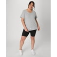 thumbnail image 5 of Hanes Just My Size Cotton Jersey Short Sleeve V-Neck T-Shirt (Plus ) Light Steel 3X Women's, 5 of 5