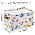 thumbnail image 4 of Yayeee 2 Pack Canvas Storage Basket with Handles for Shelves Fabric Bins Closet Organizer, Tropical Rhythm, 4 of 8