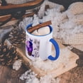 thumbnail image 5 of 3dRose, Natural Purple Tulips Vintage Art - Flowers, 15oz Two-Tone Blue Mug, 5 of 7