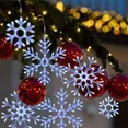 thumbnail image 4 of Guirnalda de luces navideñas con copos de nieve de Thrisdar para exteriores, luces colgantes para árbol de Navidad, decoración de copos de nieve para colgar, 4 of 5