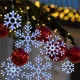 thumbnail image 4 of Guirnalda de luces navideñas con copos de nieve de Thrisdar para exteriores, luces colgantes para árbol de Navidad, decoración de copos de nieve para colgar, 4 of 5