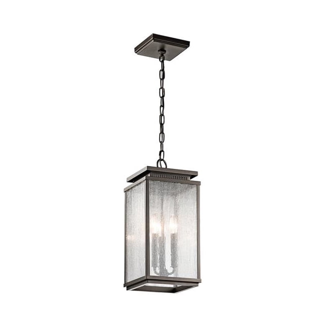 Kichler 49387OZ Manningham Outdoor Pendant 3 Light, Olde Bronze