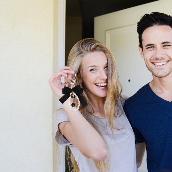 ibasenice Stylish Bow Keychain Black Metal and Ribbon for Fashion Accessory