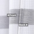 thumbnail image 5 of Striped Shower Curtain, Waterproof Waffle Weave Textured Bath Curtain with Grommets, Gray, 72"*72", 5 of 7
