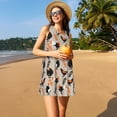 thumbnail image 3 of Lsque Funny Chicken Pattern Summer Dresses for Women – Sleeveless T-Shirt Swing Sundress, Perfect for the Beach and Casual Days, 3 of 7