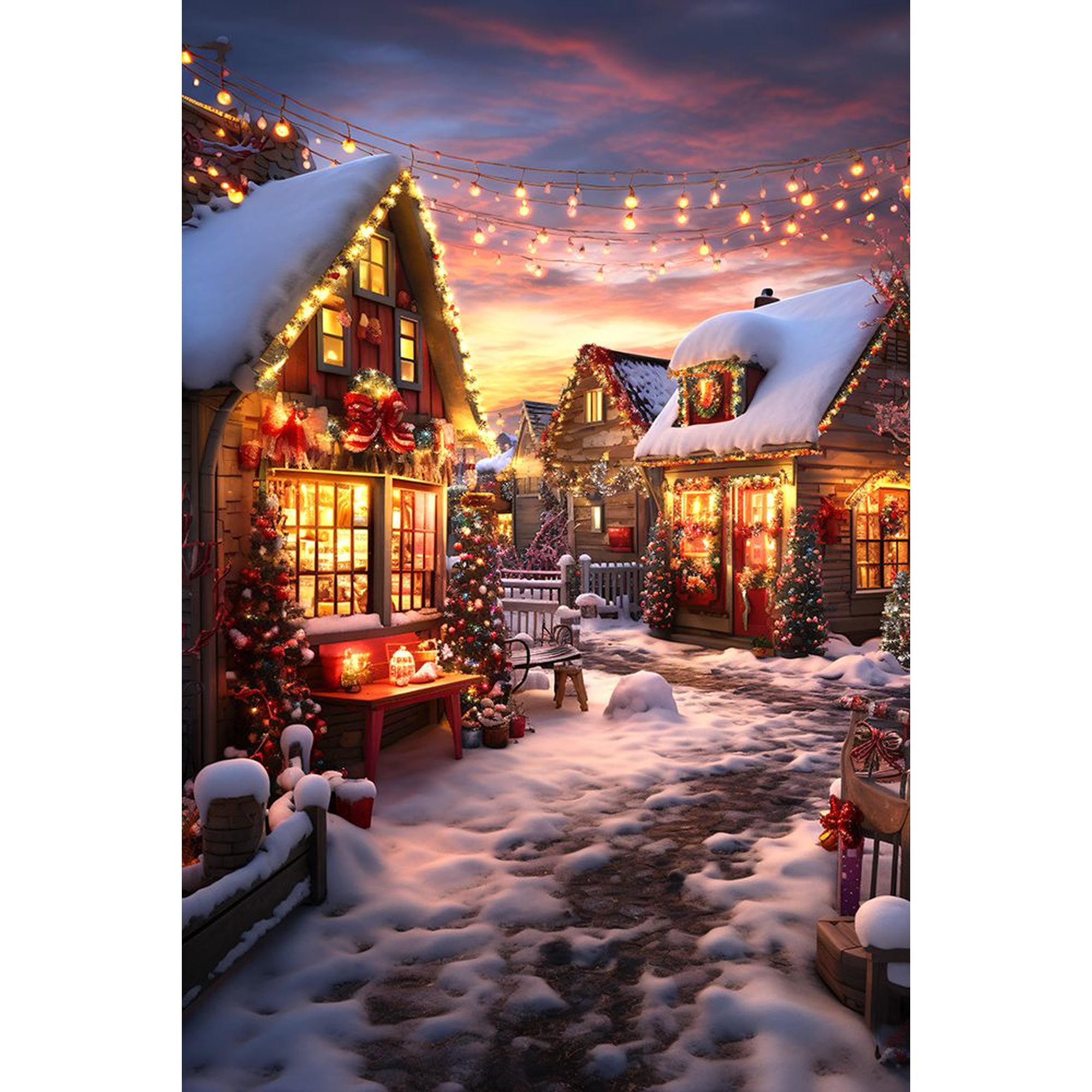 Christmas House 3 Poster Print - Ray Heere (16 x 24)