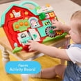 thumbnail image 2 of Battat Barnyard Busy Board Interactive Activity Board for Toddlers 12 Months +, Educational Sensory Toy, 2 of 7